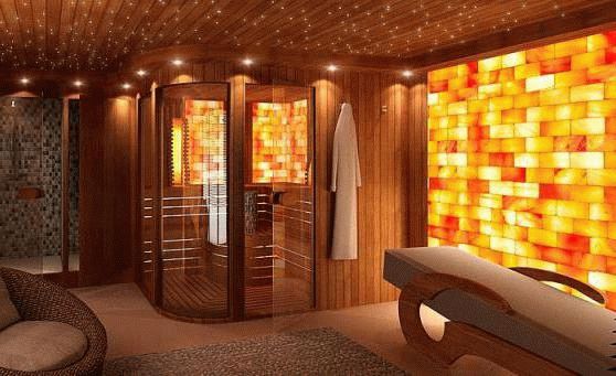 
Интерьеры бани внутри		