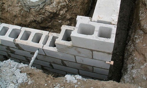 Фундамент из шлакоблоков
Фундамент из шлакоблоков