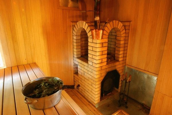
Интерьеры бани внутри		