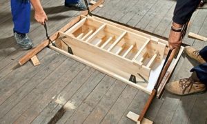 Лестница раскладная на чердак своими руками с люком: пошаговая инструкция