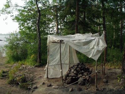 
Туристическая баня своими руками		