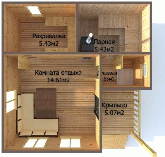 
Технология строительства бани из бруса своими руками		
