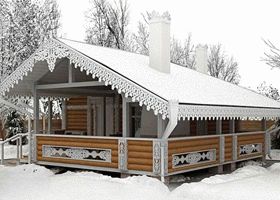 
Баня с барбекю под одной крышей		