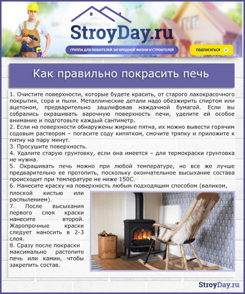 Термостойкая краска для печи: лучшие модели, характеристики