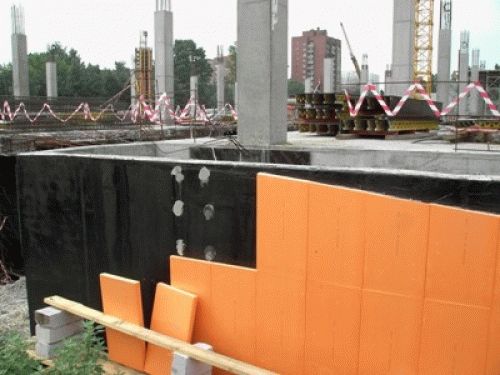 
Крепление пеноплекса к бетонной стене		